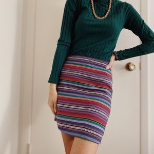 Peruvian textile mini skirt